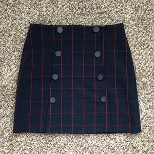 LOFT Plaid Pencil Skirt